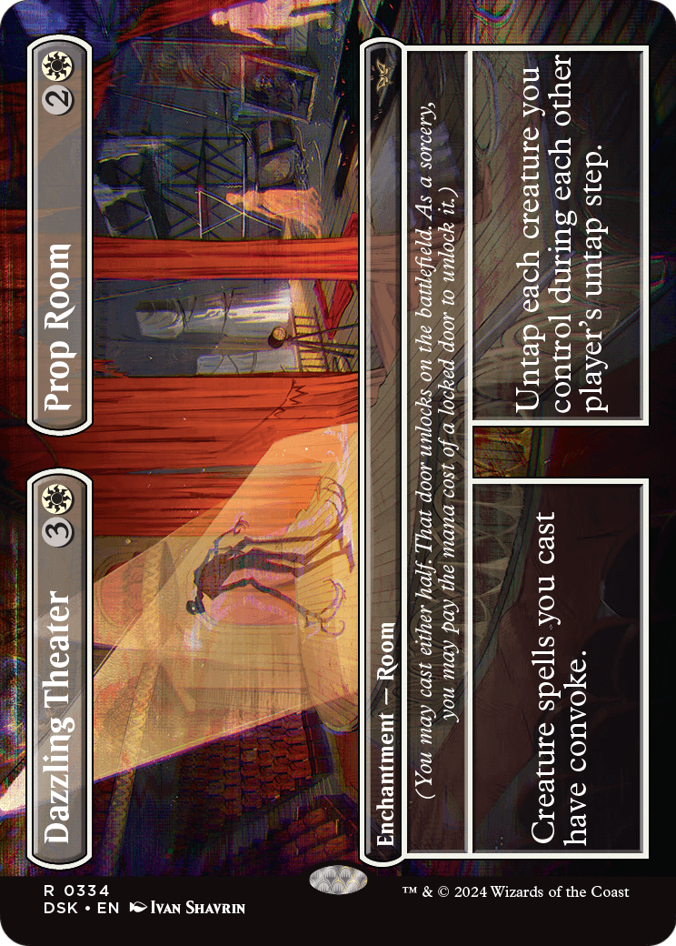 Dazzling Theater // Prop Room (Borderless) (DSK-334) [Duskmourn: House of Horror] Foil