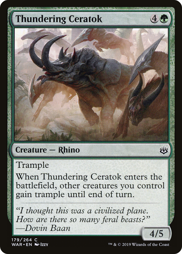 Thundering Ceratok (WAR-179) [War of the Spark]