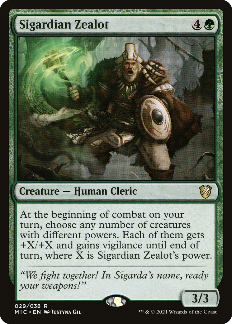 Sigardian Zealot (MIC-029) [Midnight Hunt Commander]