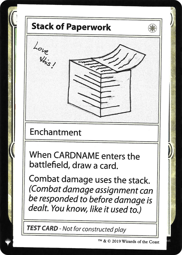 Stack of Paperwork [Mystery Booster Playtest Cards 2019]