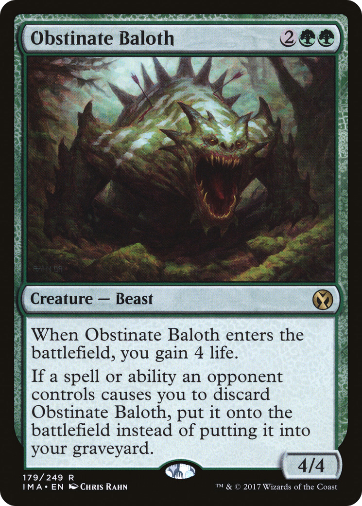 Obstinate Baloth (IMA-179) [Iconic Masters]