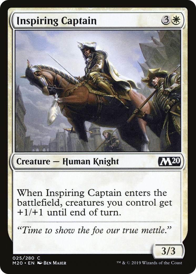 Inspiring Captain (M20-025) [Core Set 2020] Foil