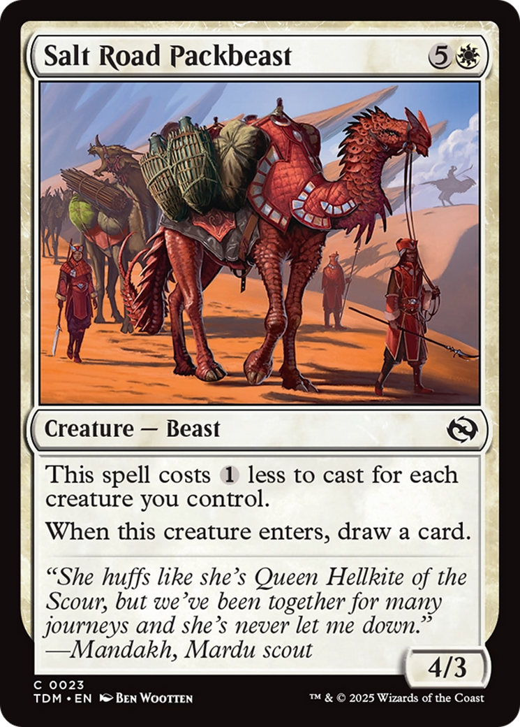 Salt Road Packbeast (TDM-023) [Tarkir: Dragonstorm] Foil