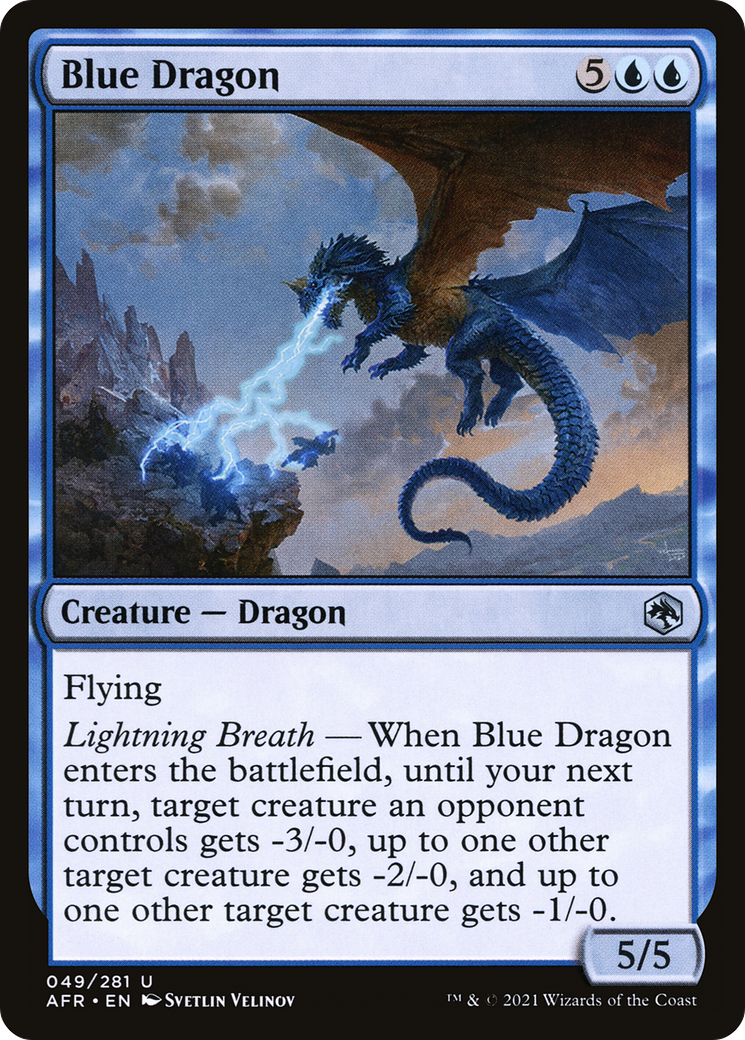 Blue Dragon (AFR-049) [Adventures in the Forgotten Realms] Foil