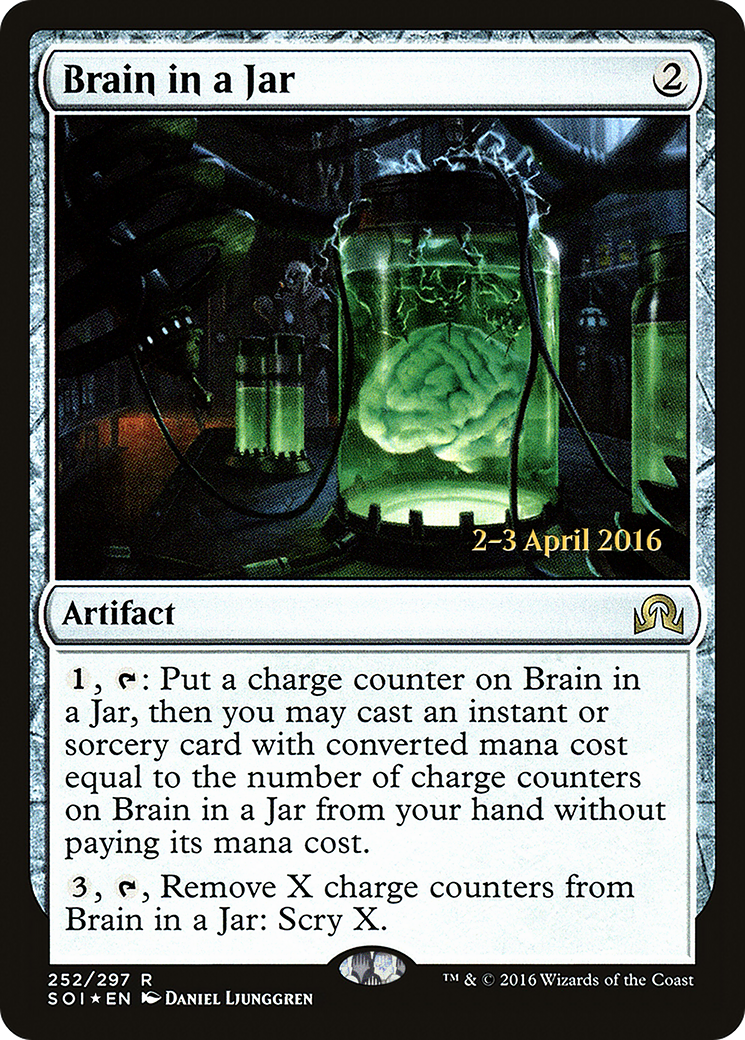 Brain in a Jar (PRE-252S) [Shadows over Innistrad Promos] Foil