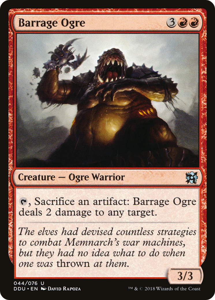 Barrage Ogre (DDU-044) [Duel Decks: Elves vs. Inventors]