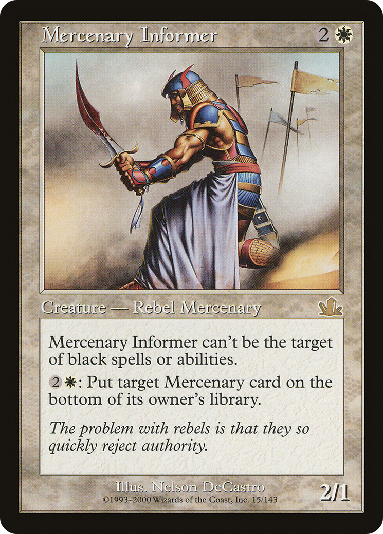 Mercenary Informer (PCY-015) [Prophecy]