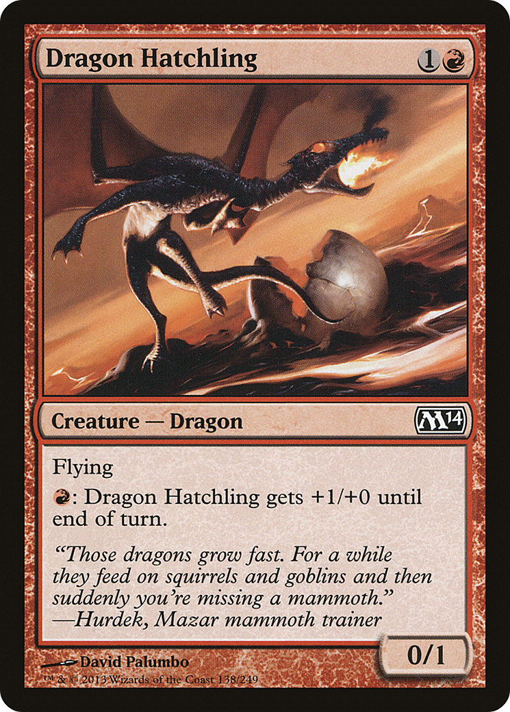 Dragon Hatchling (M14-138) [Magic 2014] Foil