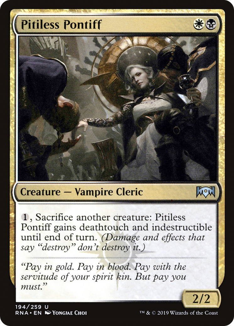 Pitiless Pontiff (RNA-194) [Ravnica Allegiance]