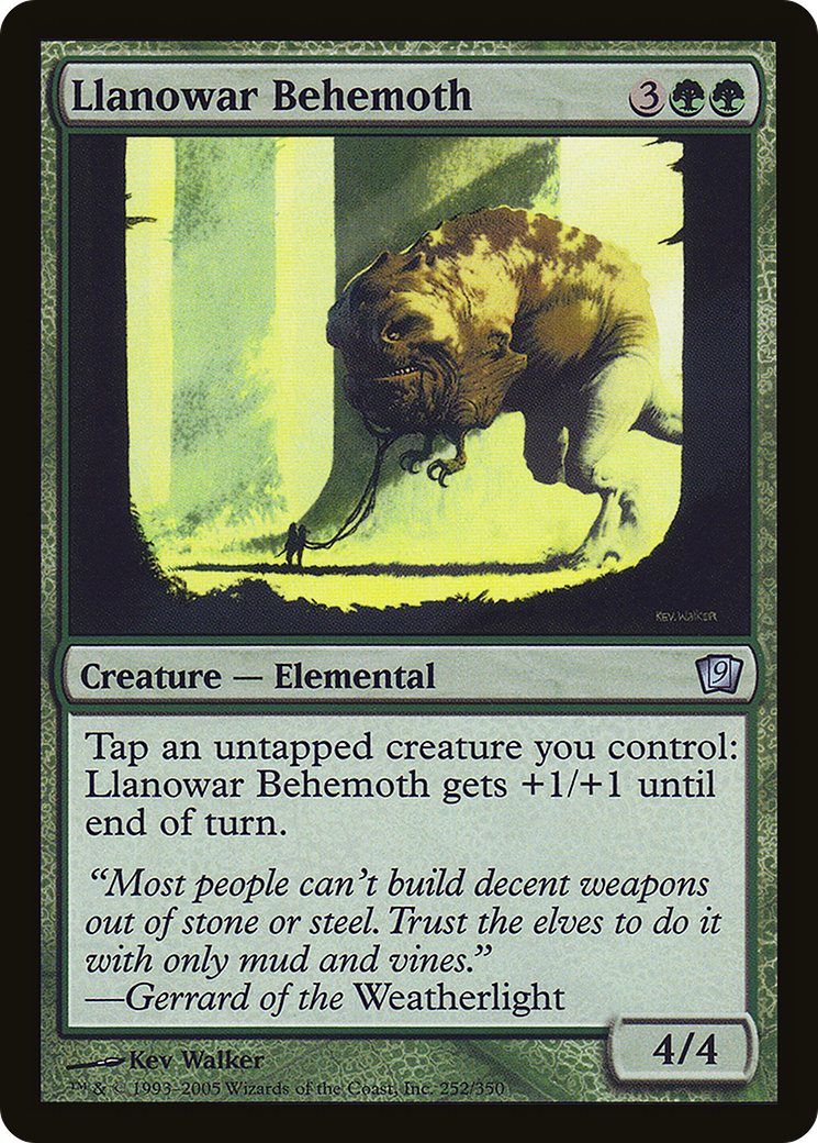Llanowar Behemoth (9ED-252) [9th Edition] Foil