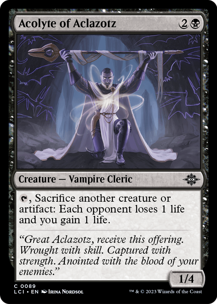Acolyte of Aclazotz (LCI-089) [The Lost Caverns of Ixalan] Foil