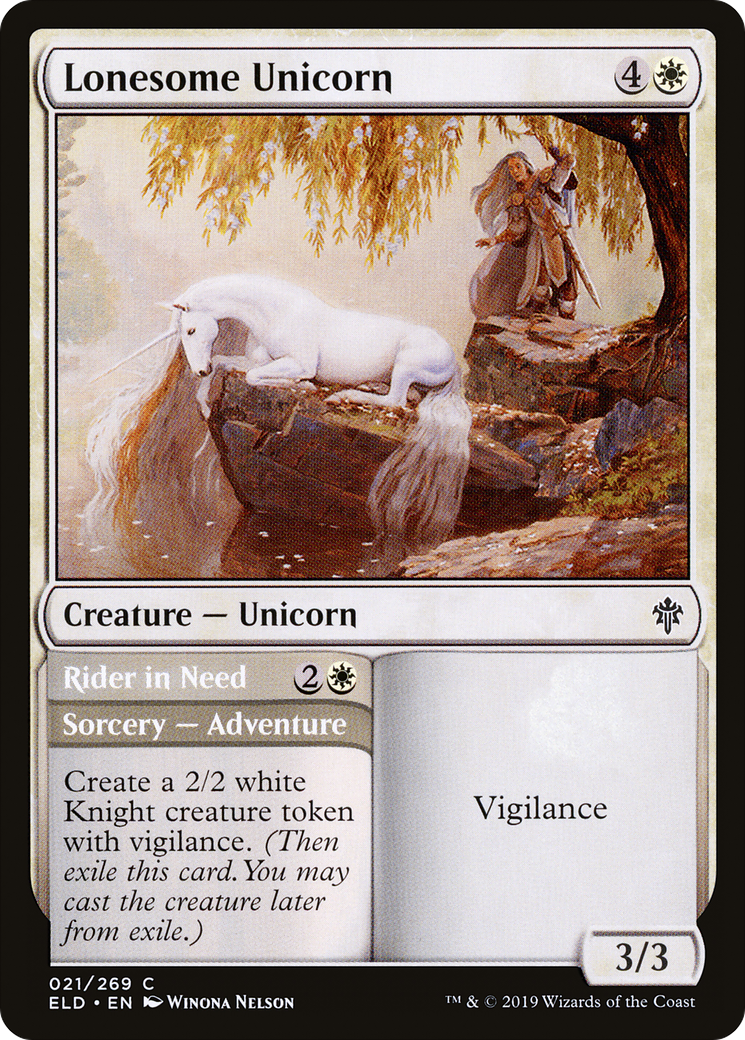 Lonesome Unicorn (ELD-021) [Throne of Eldraine]