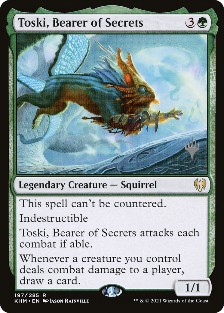 Toski, Bearer of Secrets (PPKHM-197) [Promo Pack: Kaldheim Promos] Foil