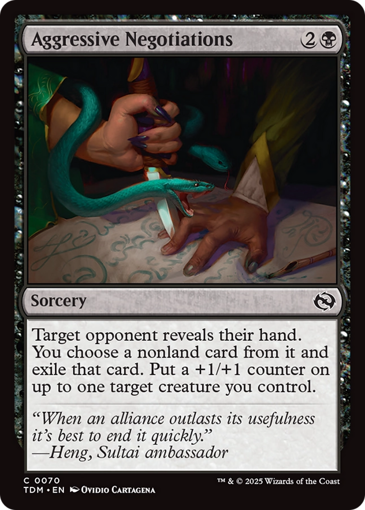 Aggressive Negotiations (TDM-070) [Tarkir: Dragonstorm] Foil