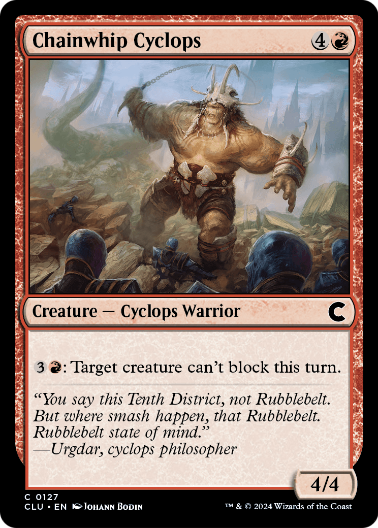Chainwhip Cyclops (CLU-127) [Ravnica: Clue Edition]