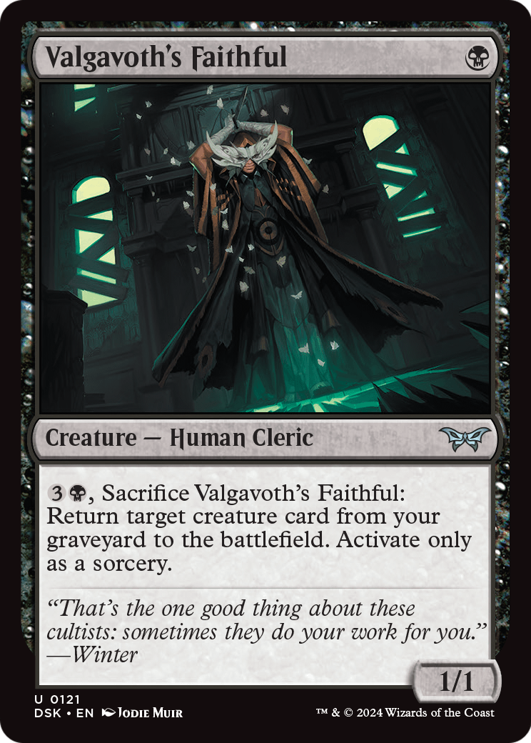 Valgavoth's Faithful (DSK-121) [Duskmourn: House of Horror] Foil