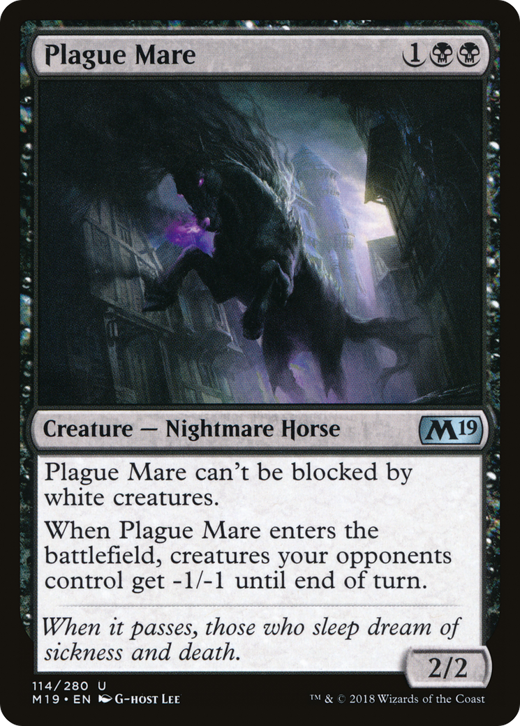 Plague Mare (M19-114) [Core Set 2019] Foil
