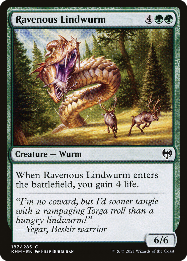 Ravenous Lindwurm (KHM-187) [Kaldheim] Foil