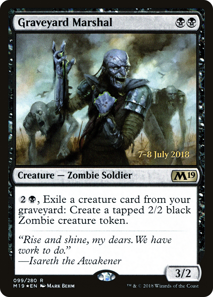 Graveyard Marshal (PRE-99S) [Core Set 2019 Promos] Foil