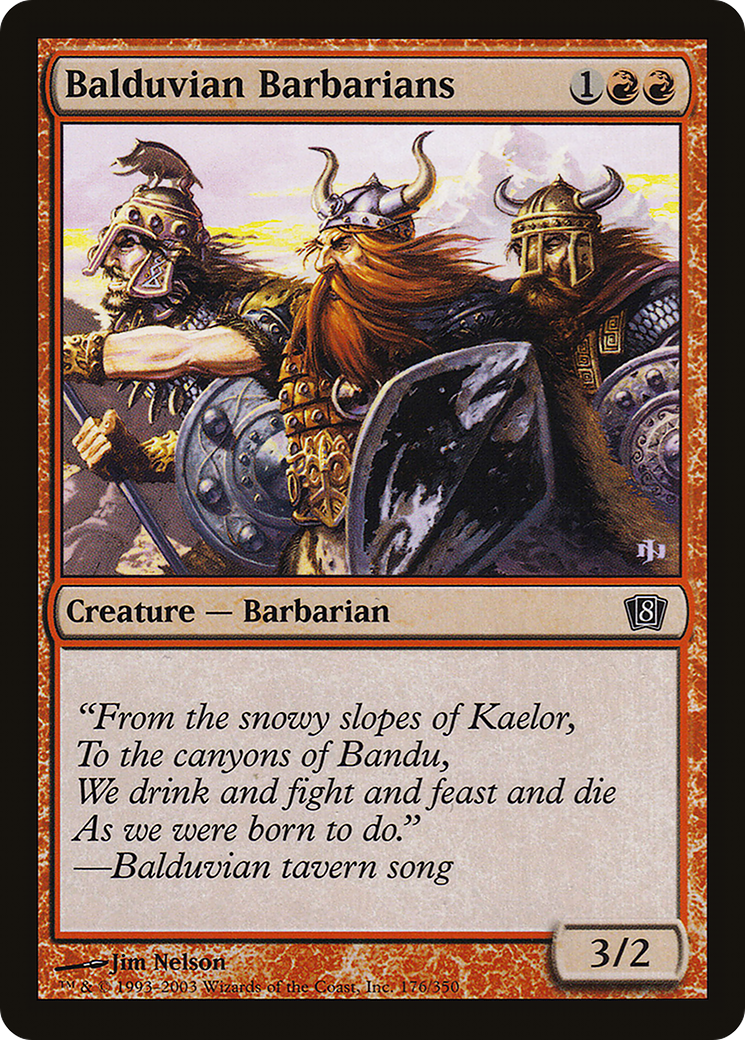 Balduvian Barbarians (8ED-176) [8th Edition] Foil