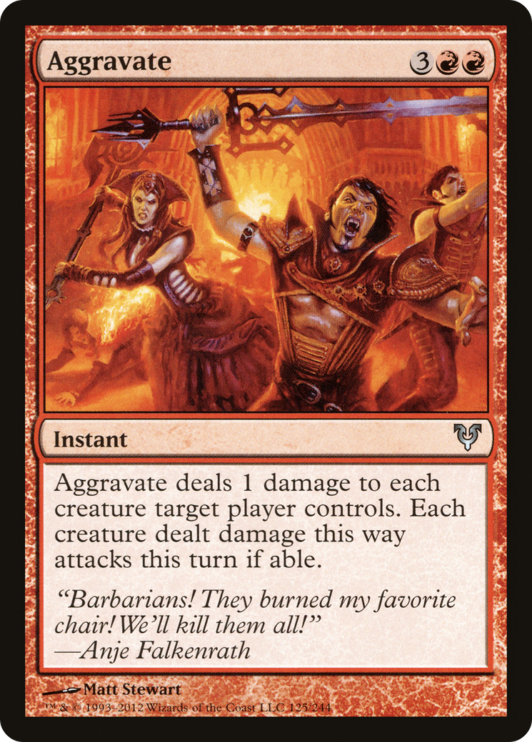 Aggravate (AVR-125) [Avacyn Restored] Foil