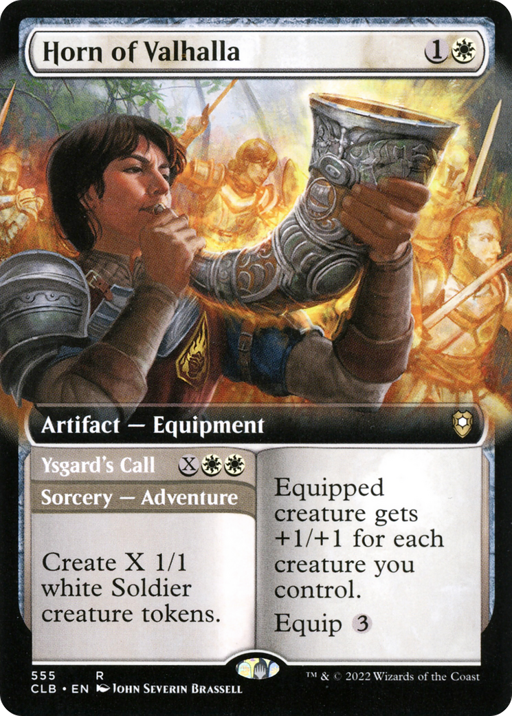 Horn of Valhalla (Extended Art) (CLB-555) [Commander Legends: Battle for Baldur's Gate] Foil