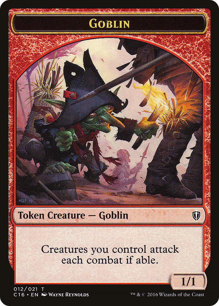 Goblin // Zombie Double-Sided Token (C16-12 // 11) [Commander 2016 Tokens]