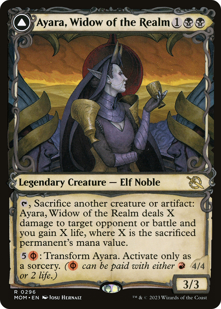 Ayara, Widow of the Realm (Showcase) (MOM-296) [March of the Machine] Foil
