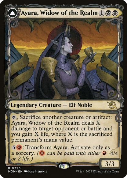 Ayara, Widow of the Realm (Showcase) (MOM-296) [March of the Machine] Foil
