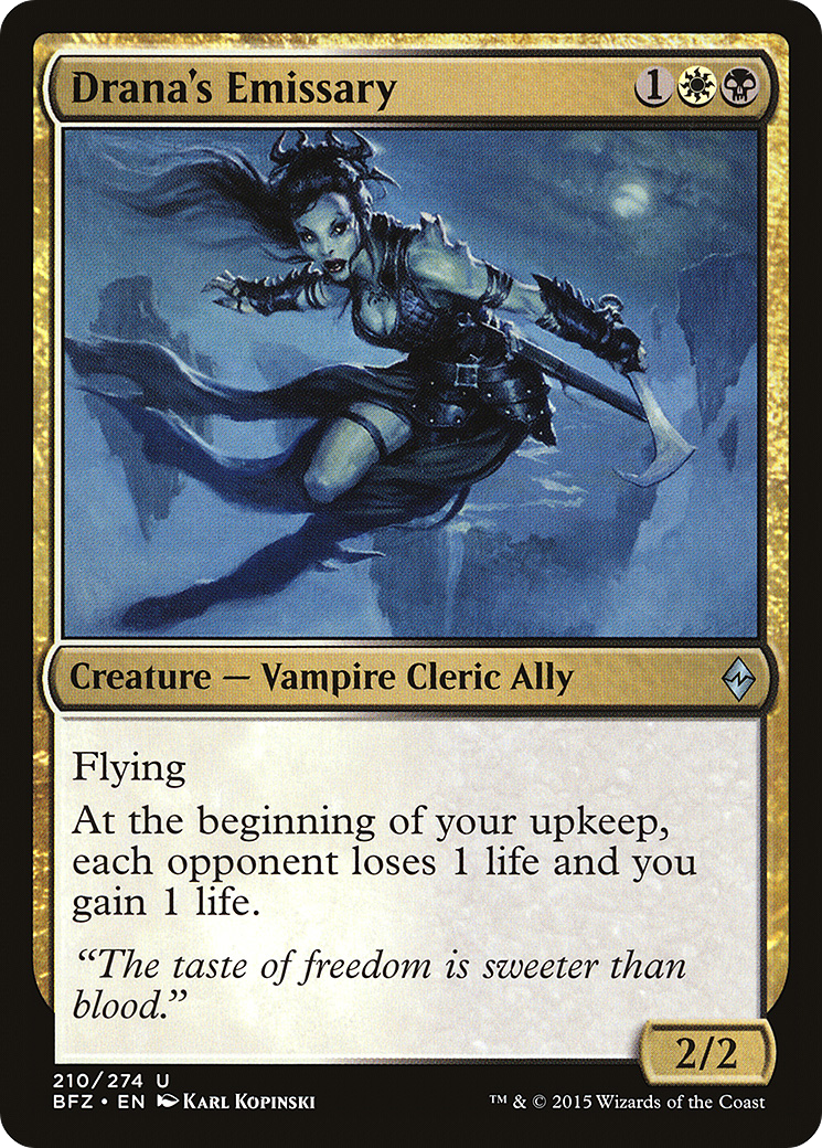 Drana's Emissary (BFZ-210) [Battle for Zendikar]