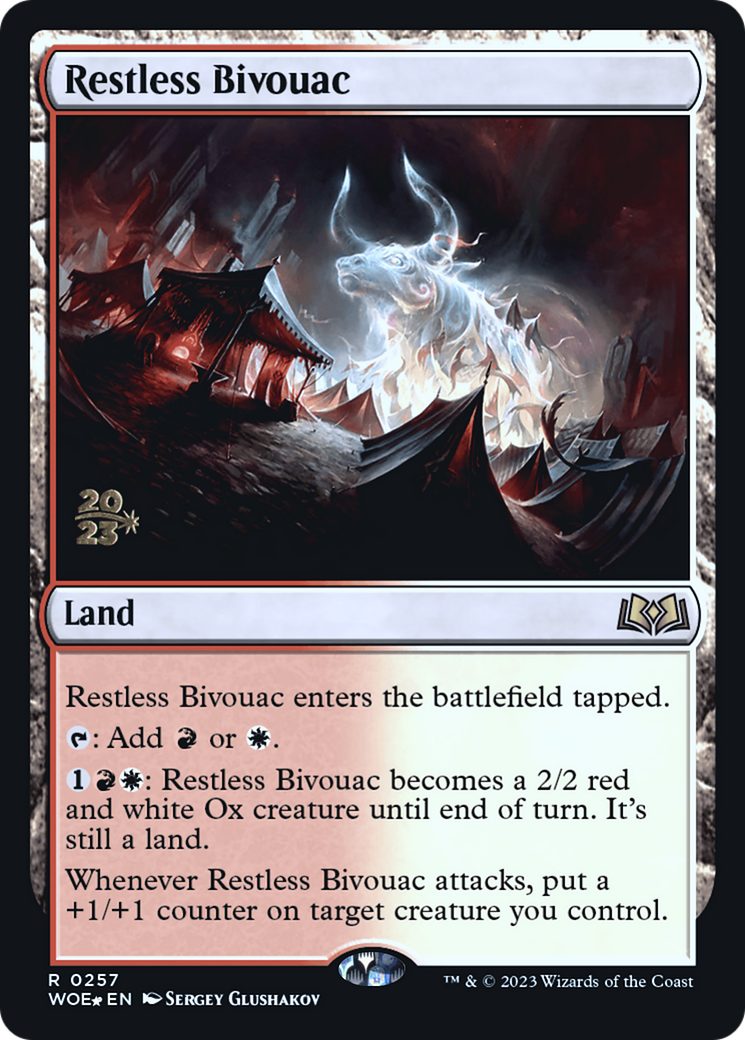 Restless Bivouac (PRE-257) [Wilds of Eldraine Promos] Foil