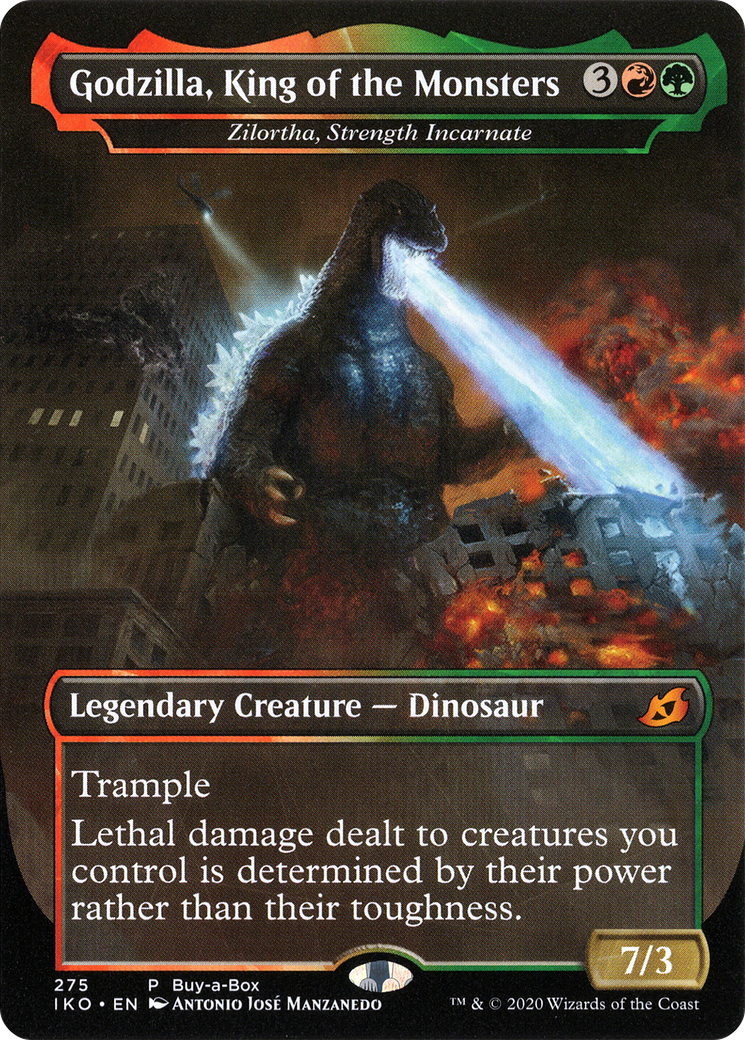 Godzilla, King of the Monsters - Zilortha, Strength Incarnate (BABP-275) (Borderless) [Ikoria: Lair of Behemoths] Foil