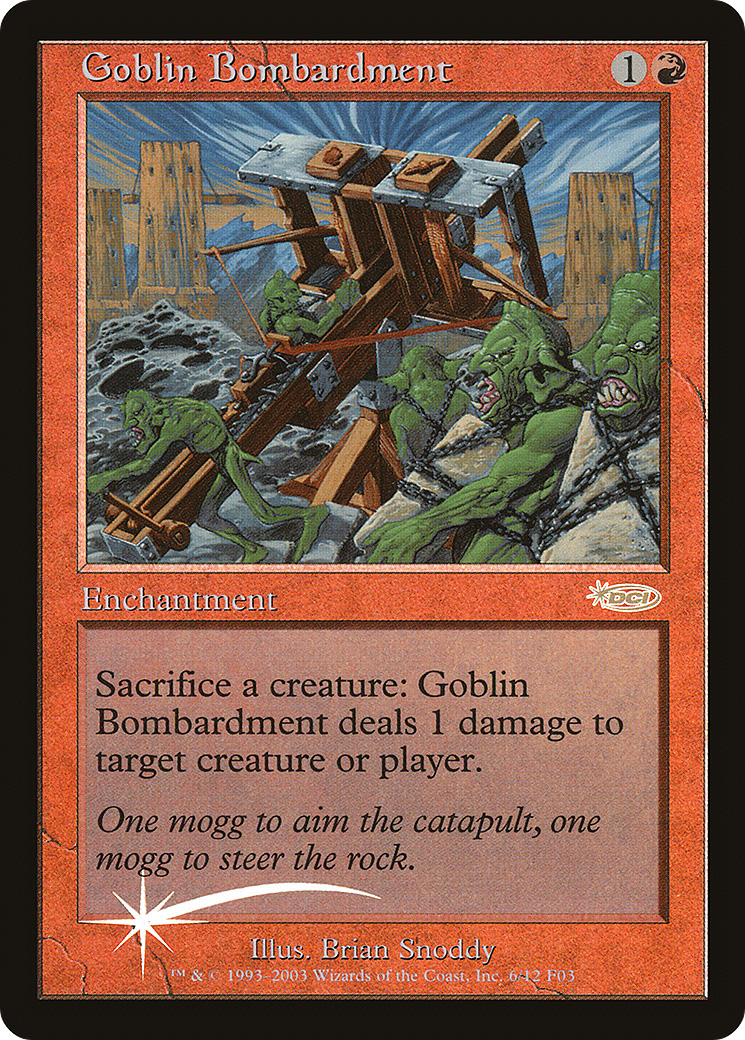 Goblin Bombardment [Friday Night Magic 2003] Foil