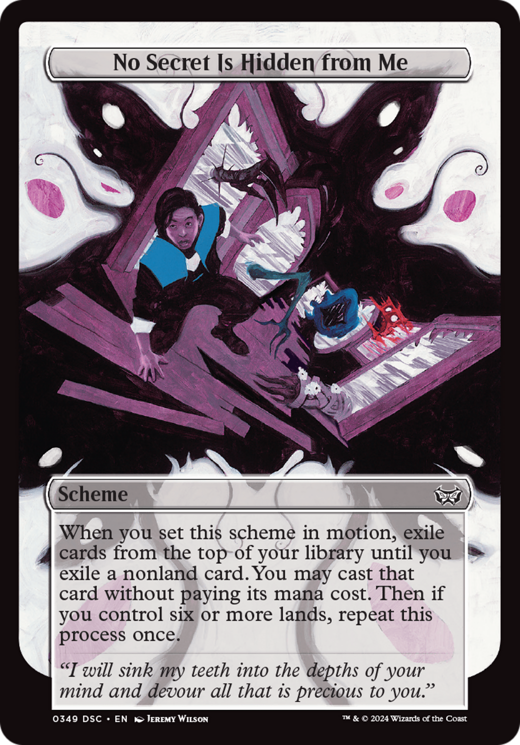 No Secret Is Hidden from Me (Full Art) (A:DSC-349) [Duskmourn: House of Horror Commander]