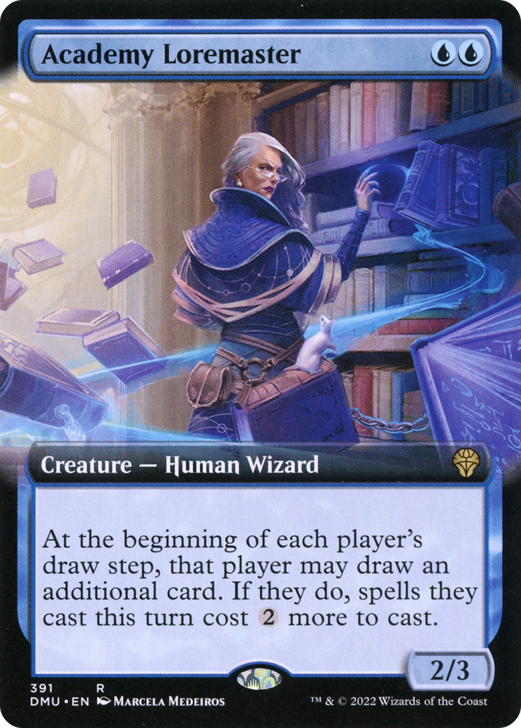 Academy Loremaster (Extended Art) (DMU-391) [Dominaria United] Foil