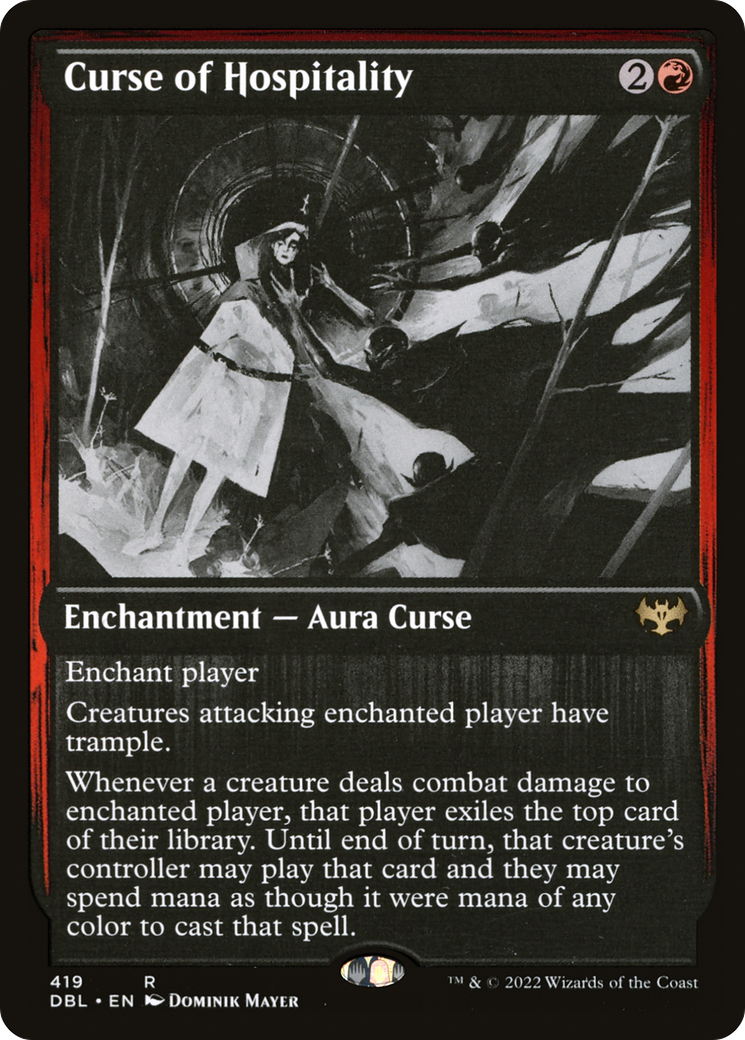 Curse of Hospitality (DBL-419) [Innistrad: Double Feature] Foil