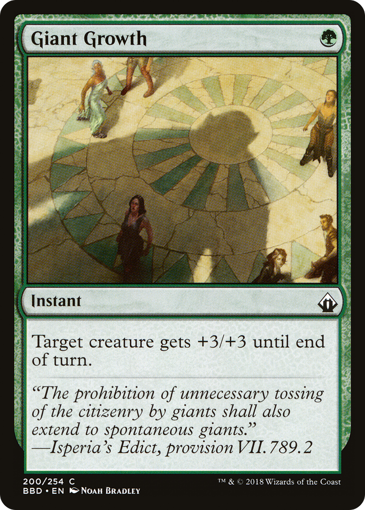 Giant Growth (BBD-200) [Battlebond] Foil