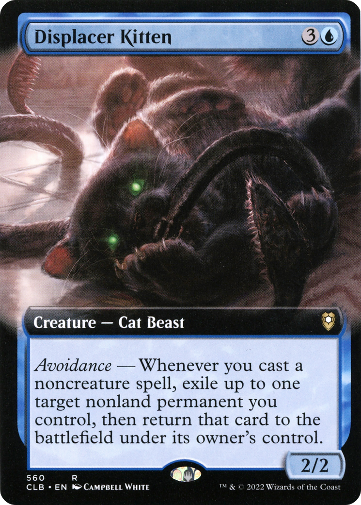 Displacer Kitten (Extended Art) (CLB-560) [Commander Legends: Battle for Baldur's Gate] Foil
