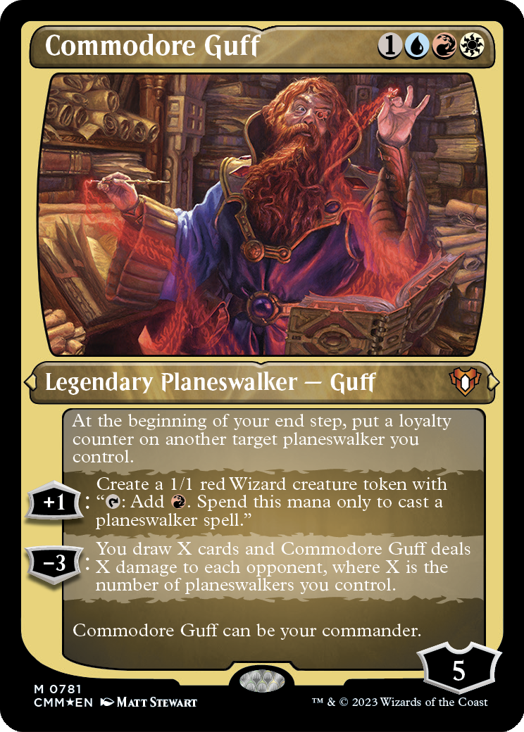 Commodore Guff (Display Commander) (Foil Etched) - Thick Stock (CMM-781) [Commander Masters] Foil