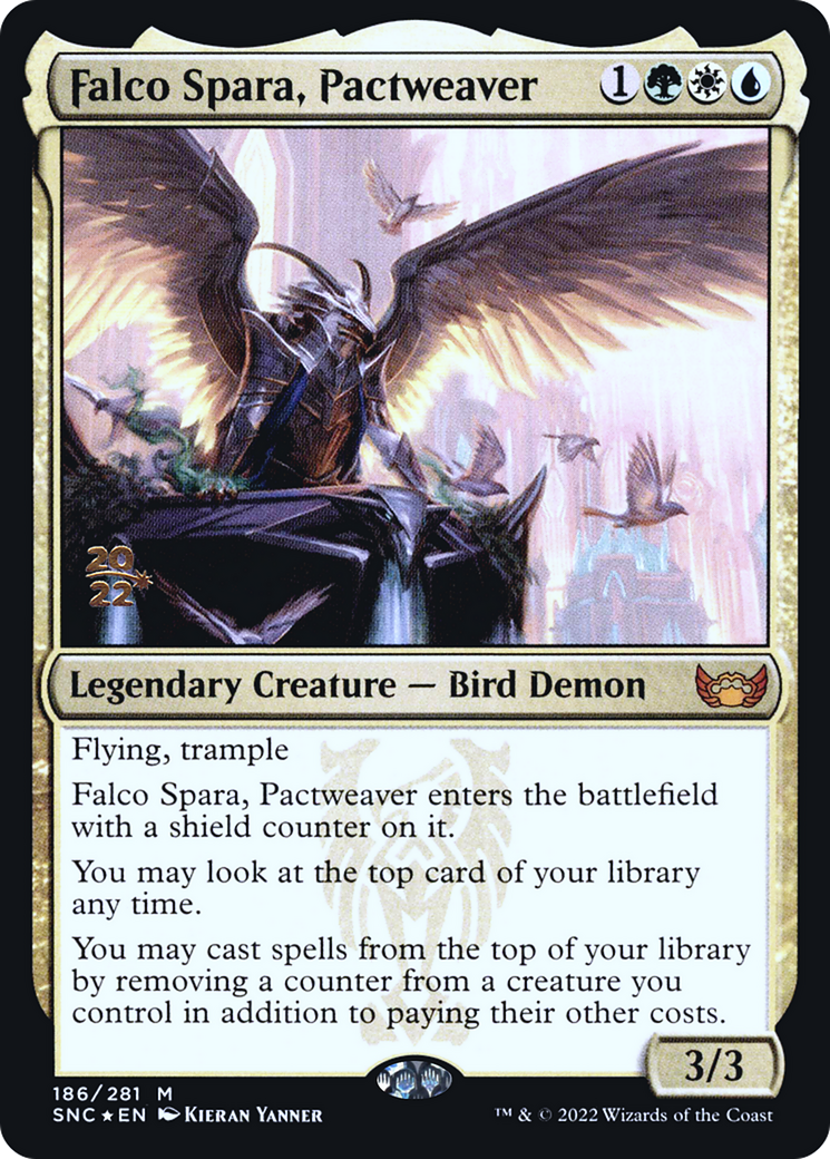 Falco Spara, Pactweaver (PRE-186) [Streets of New Capenna Promos] Foil