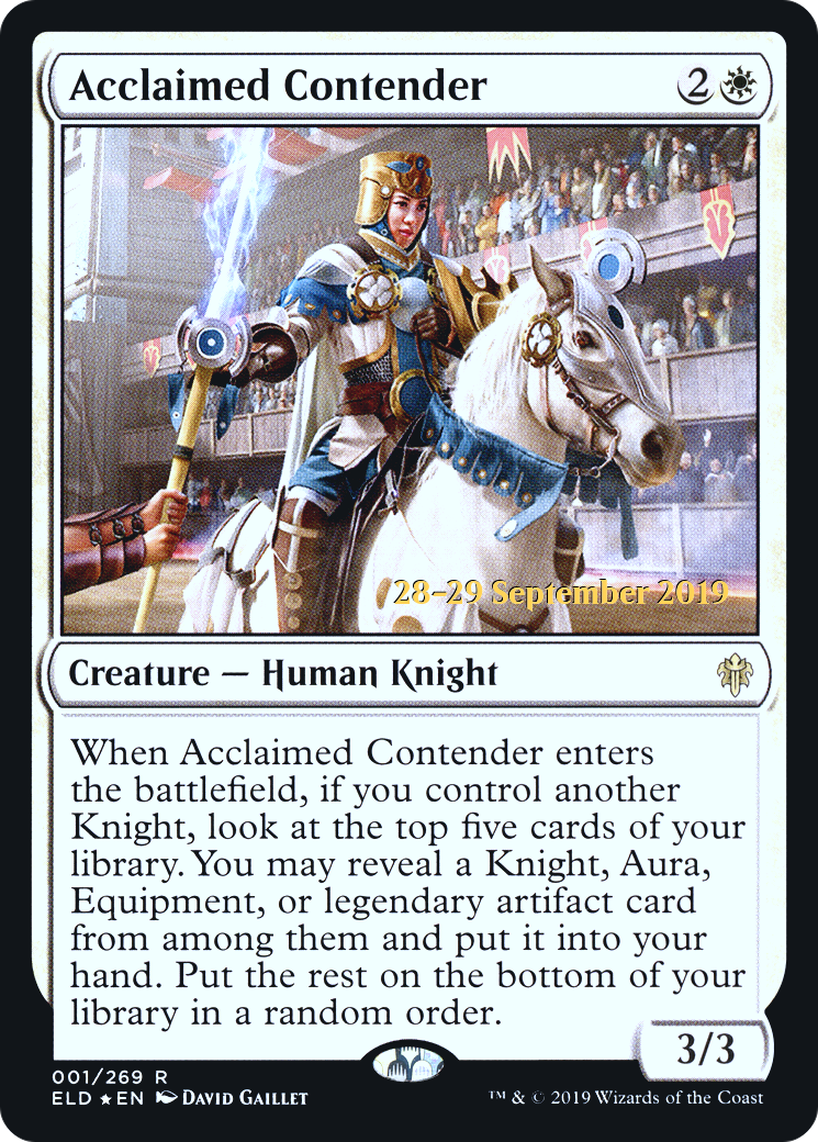 Acclaimed Contender (PRE-01S) [Throne of Eldraine Promos] Foil