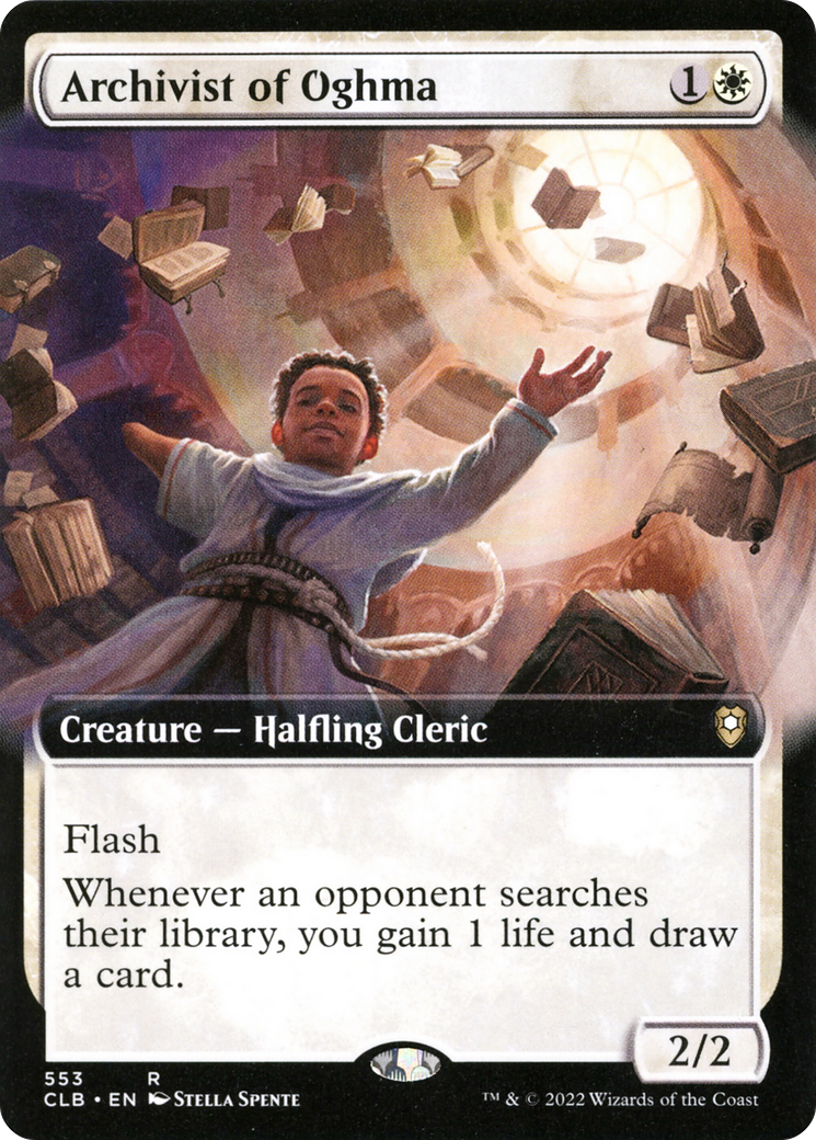 Archivist of Oghma (Extended Art) (CLB-553) [Commander Legends: Battle for Baldur's Gate]