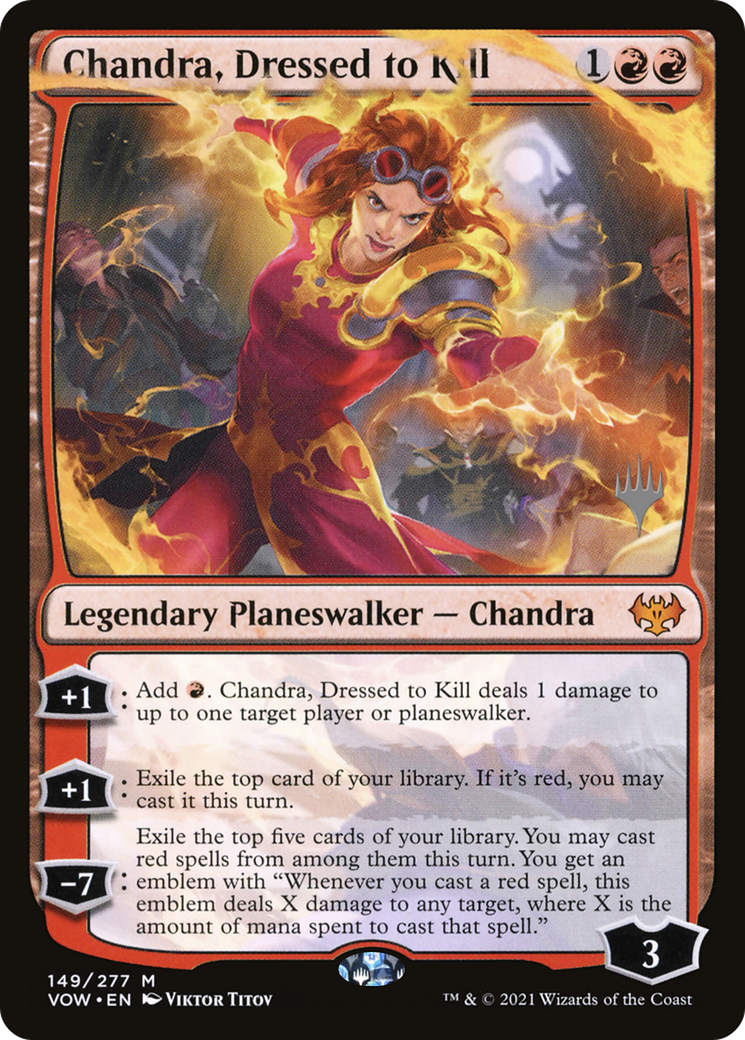 Chandra, Dressed to Kill (PPDMU-149) [Promo Pack: Innistrad: Crimson Vow Promos] Foil
