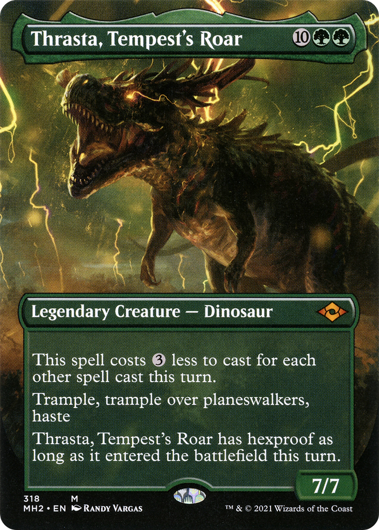 Thrasta, Tempest's Roar (Borderless) (MH2-318) (Borderless) [Modern Horizons 2] Foil