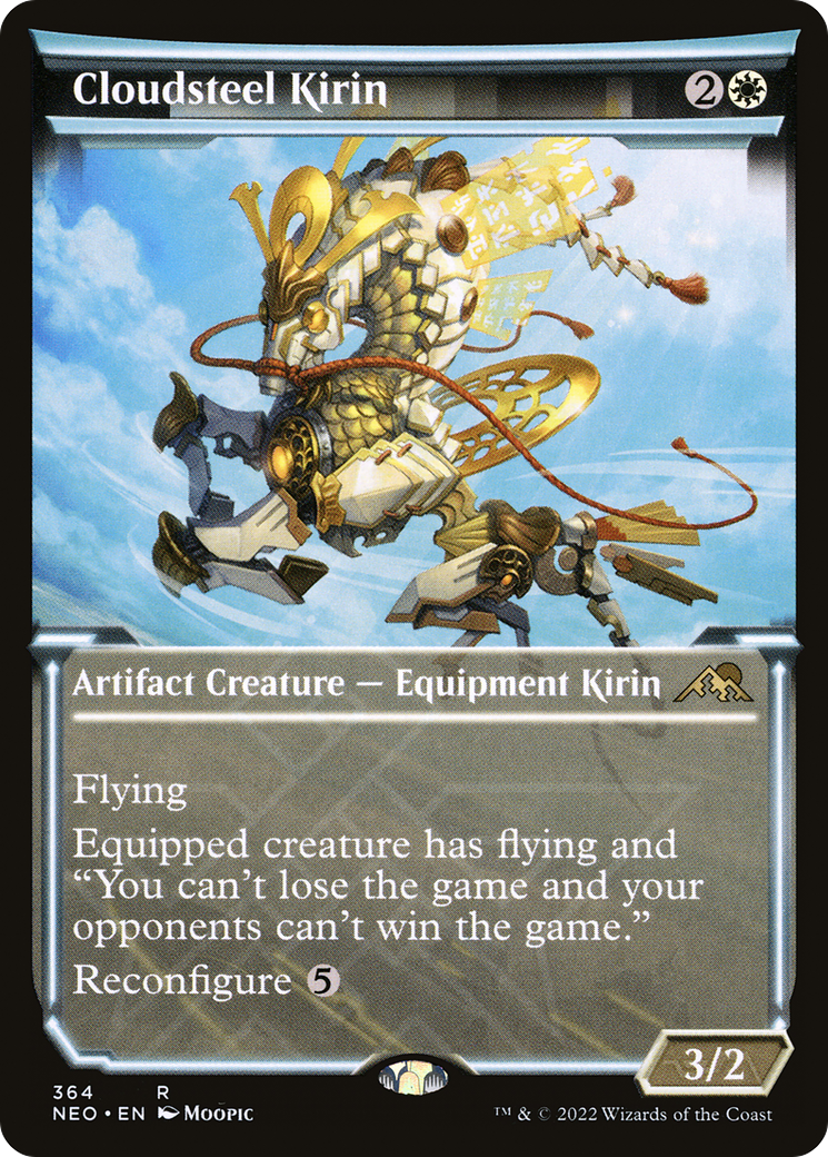 Cloudsteel Kirin (Showcase) (NEO-364) [Kamigawa: Neon Dynasty] Foil