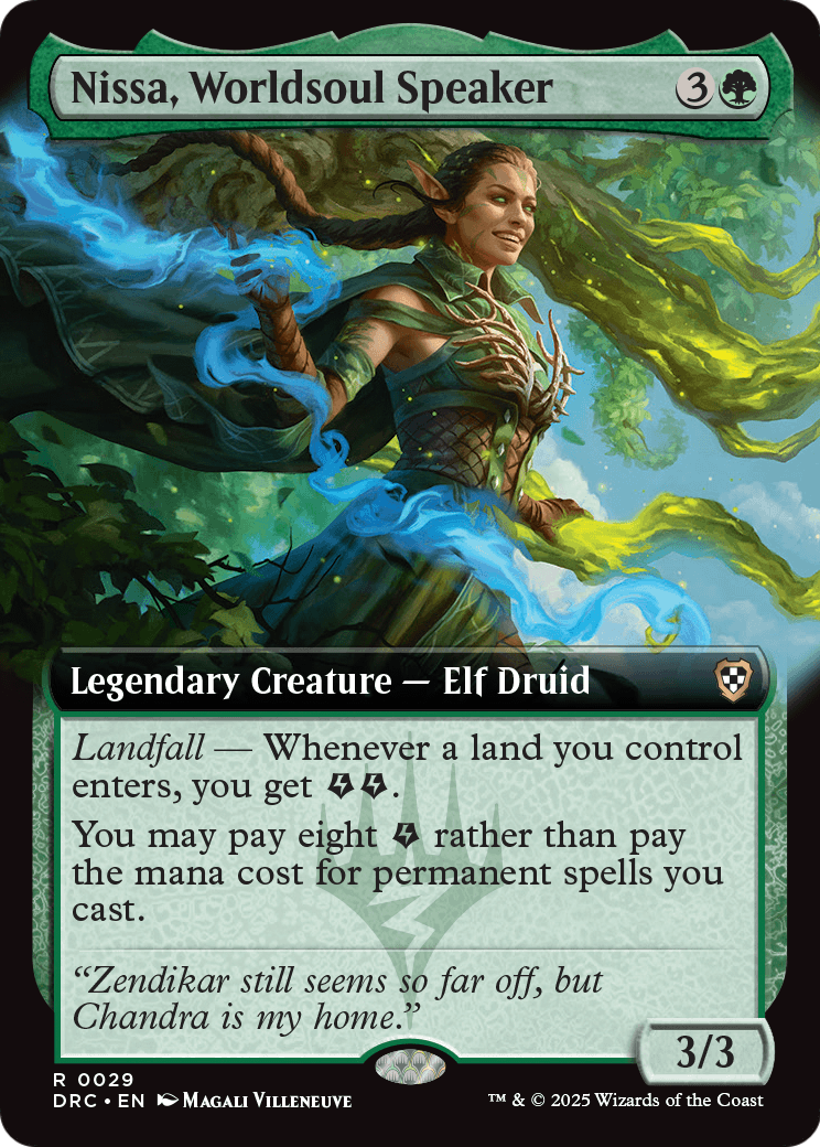 Nissa, Worldsoul Speaker (Extended Art) (DRC-029) [Commander: Aetherdrift]