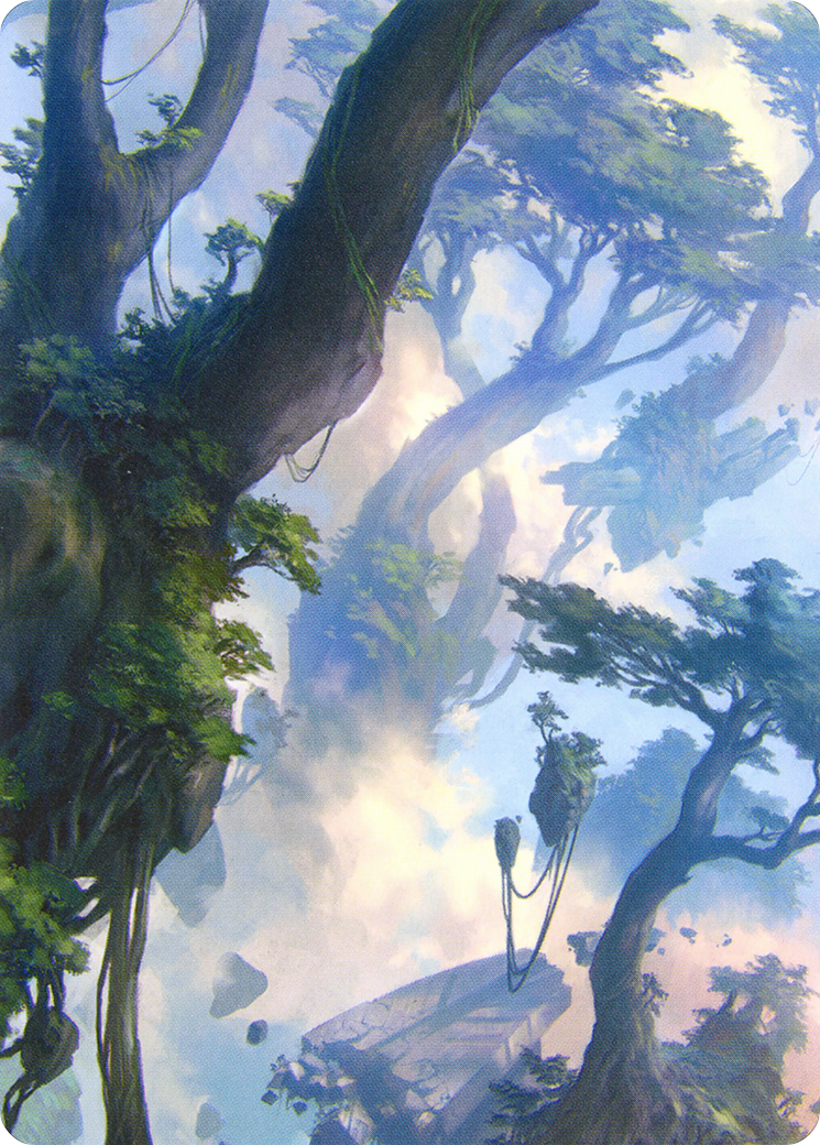 Forest // Forest (AZNR-019) (Borderless) [Zendikar Rising Art Series] Foil