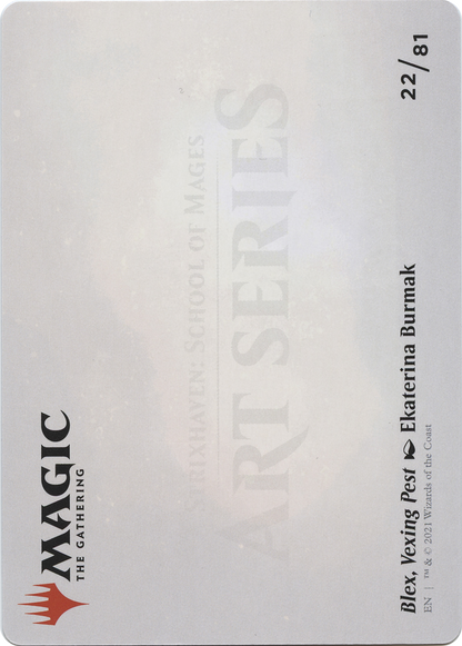 Blex, Vexing Pest // Blex, Vexing Pest (ASTX-022) (Borderless) [Strixhaven Art Series] Foil