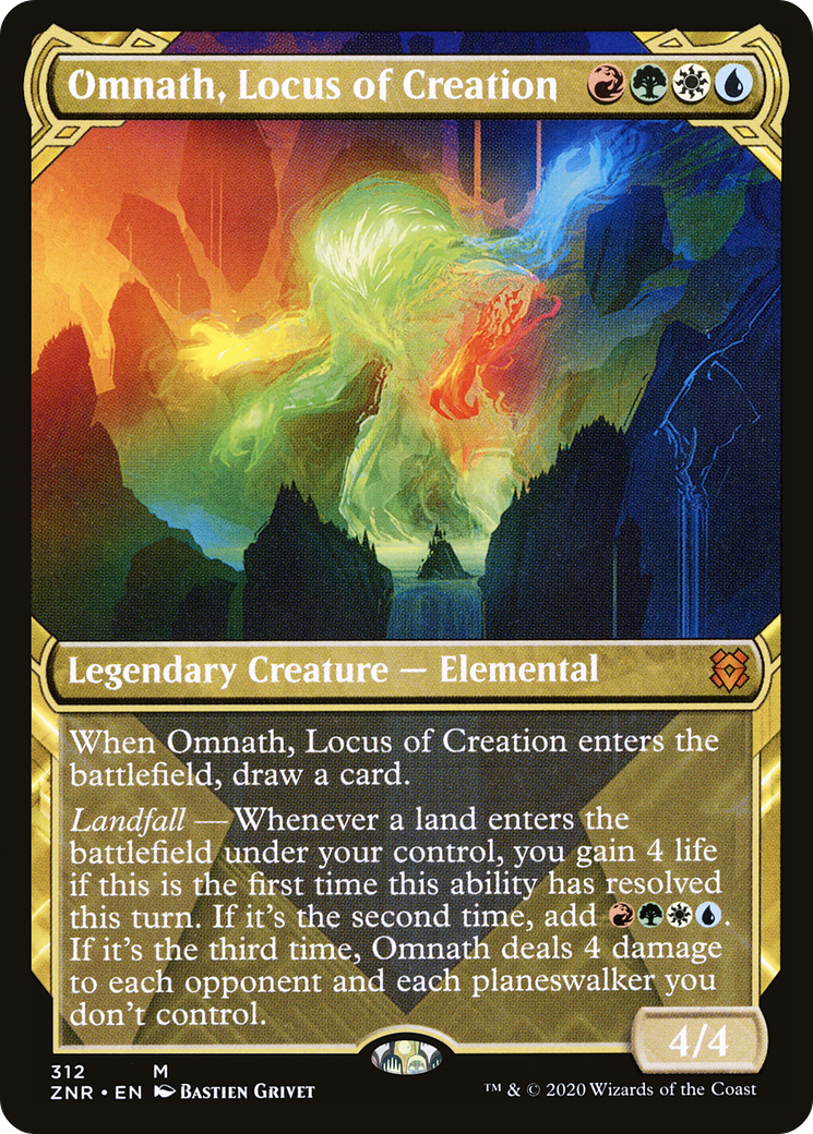 Omnath, Locus of Creation (Showcase) (ZNR-312) [Zendikar Rising] Foil