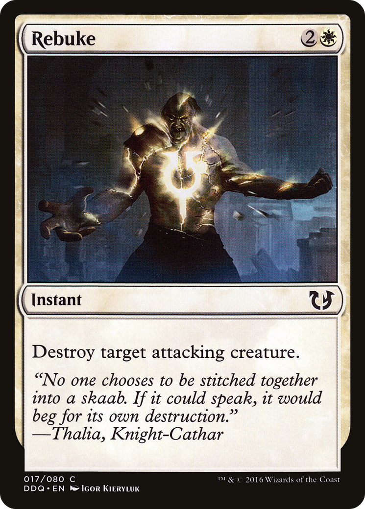 Rebuke (DDQ-017) [Duel Decks: Blessed vs. Cursed]